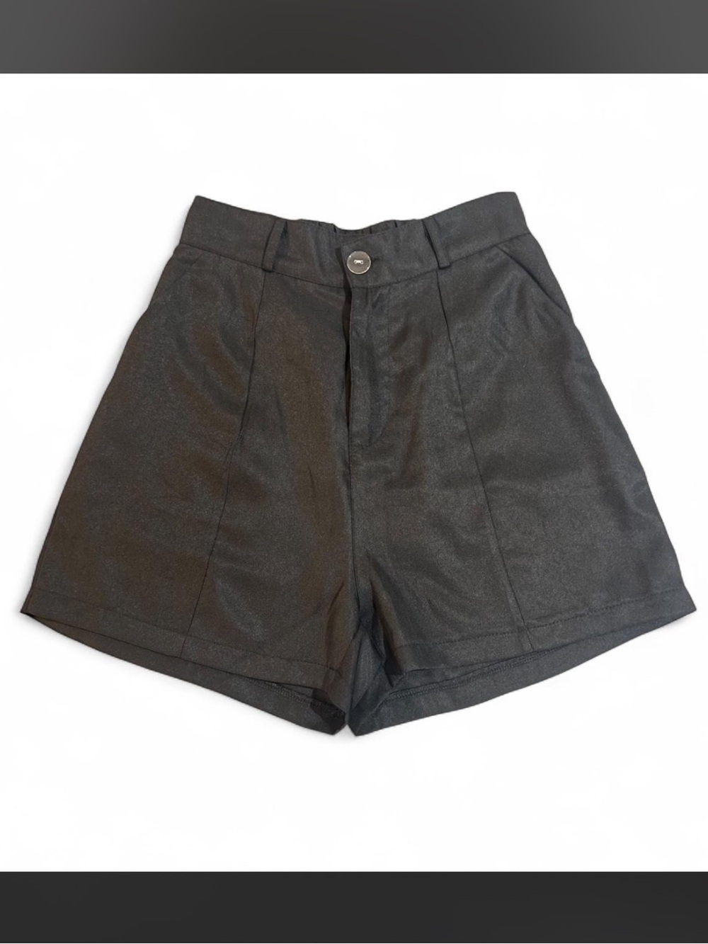 Women's High-Rise Black Bermuda Shorts